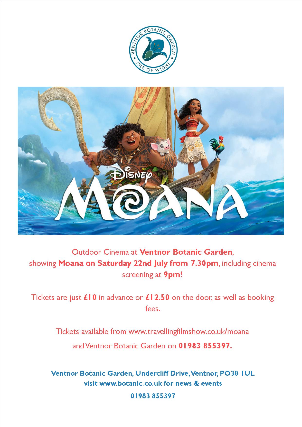 Moana poster - Ventnor Botanic Garden