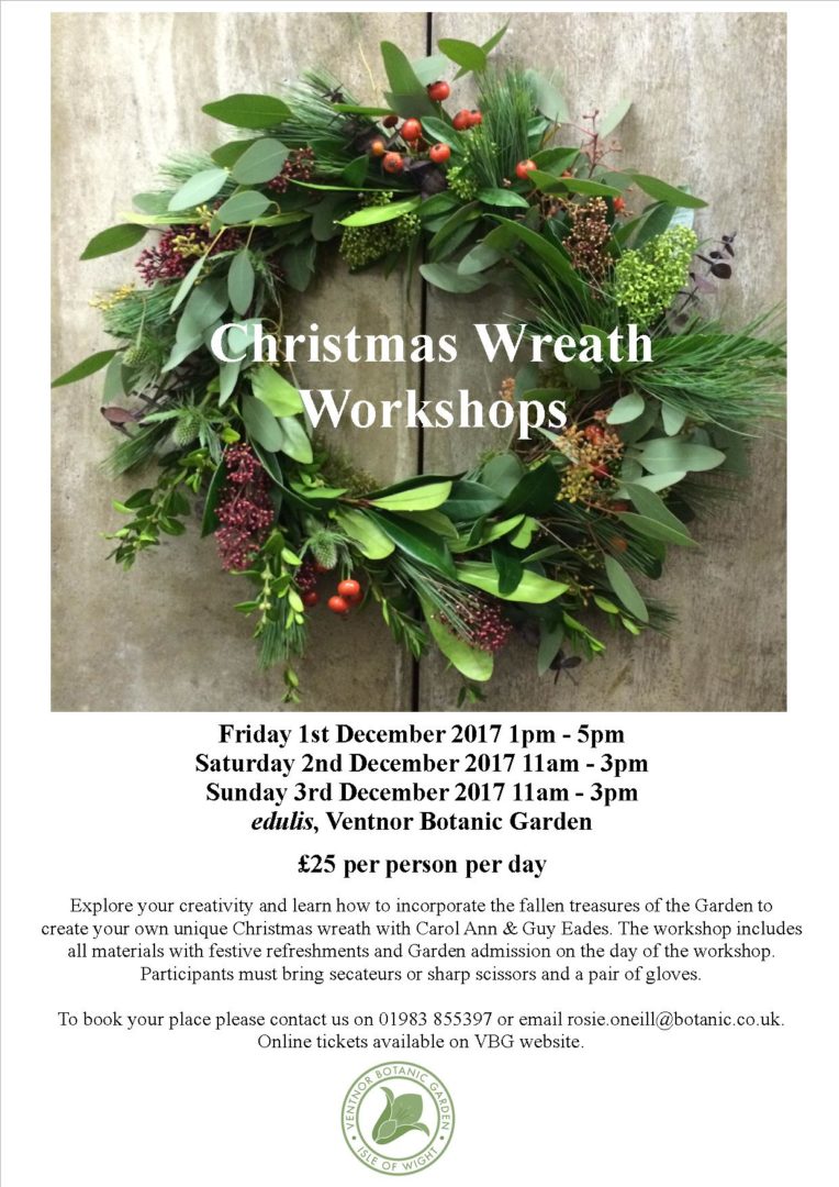 Christmas Wreath Making Workshop - Ventnor Botanic Garden